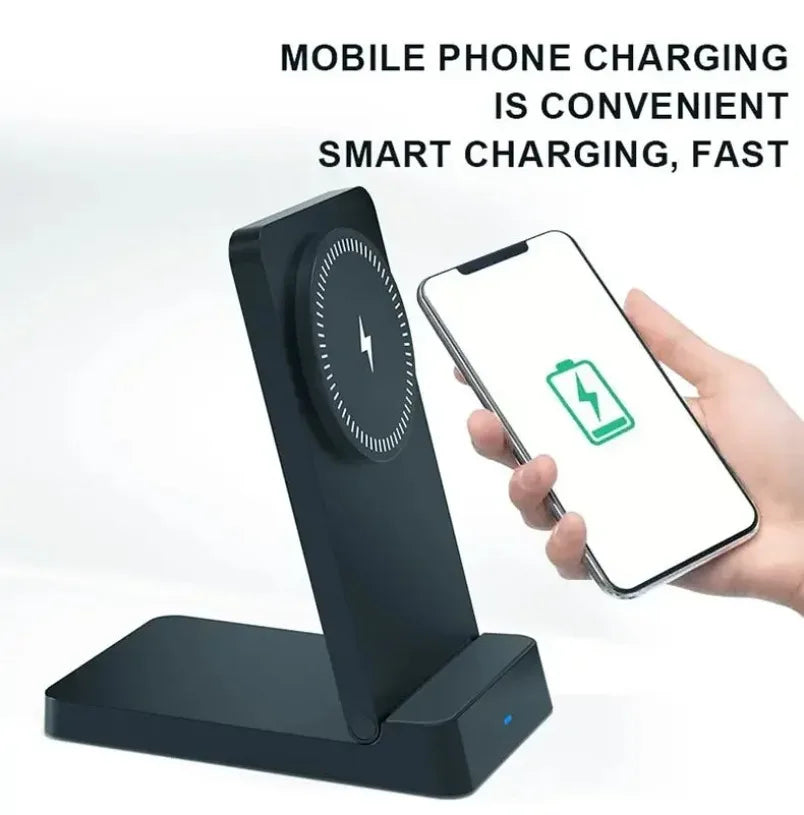 MagSafe Charger  Magnetic 30W Wireless Charger – Foldable Desktop Fast Charging Station with Phone Holder for MagSafe iPhone 16 / 15 / 14 / 13 / 12 Pro