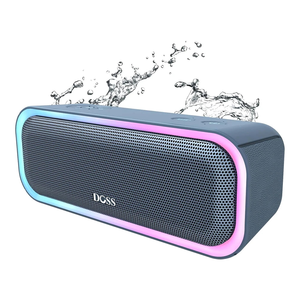 DOSS Bluetooth 5.0 Speaker Powerful 20W Stereo Sound Extra Bass Sound Box IPX6 Waterproof TWS Pairing Wireless Portable Speakers