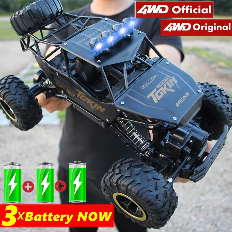 4WD Off-Road RC Car – 4x4 Remote Control Buggy Truck with LED Lights | High-Speed Racing & Drift | Toy Gift for Kids