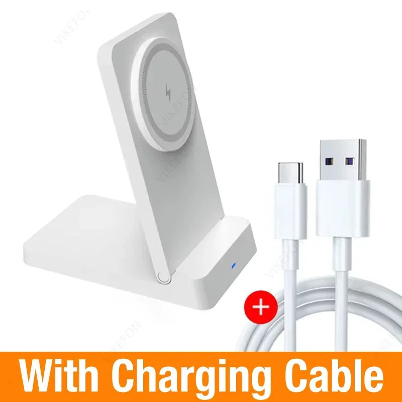 MagSafe Charger  Magnetic 30W Wireless Charger – Foldable Desktop Fast Charging Station with Phone Holder for MagSafe iPhone 16 / 15 / 14 / 13 / 12 Pro