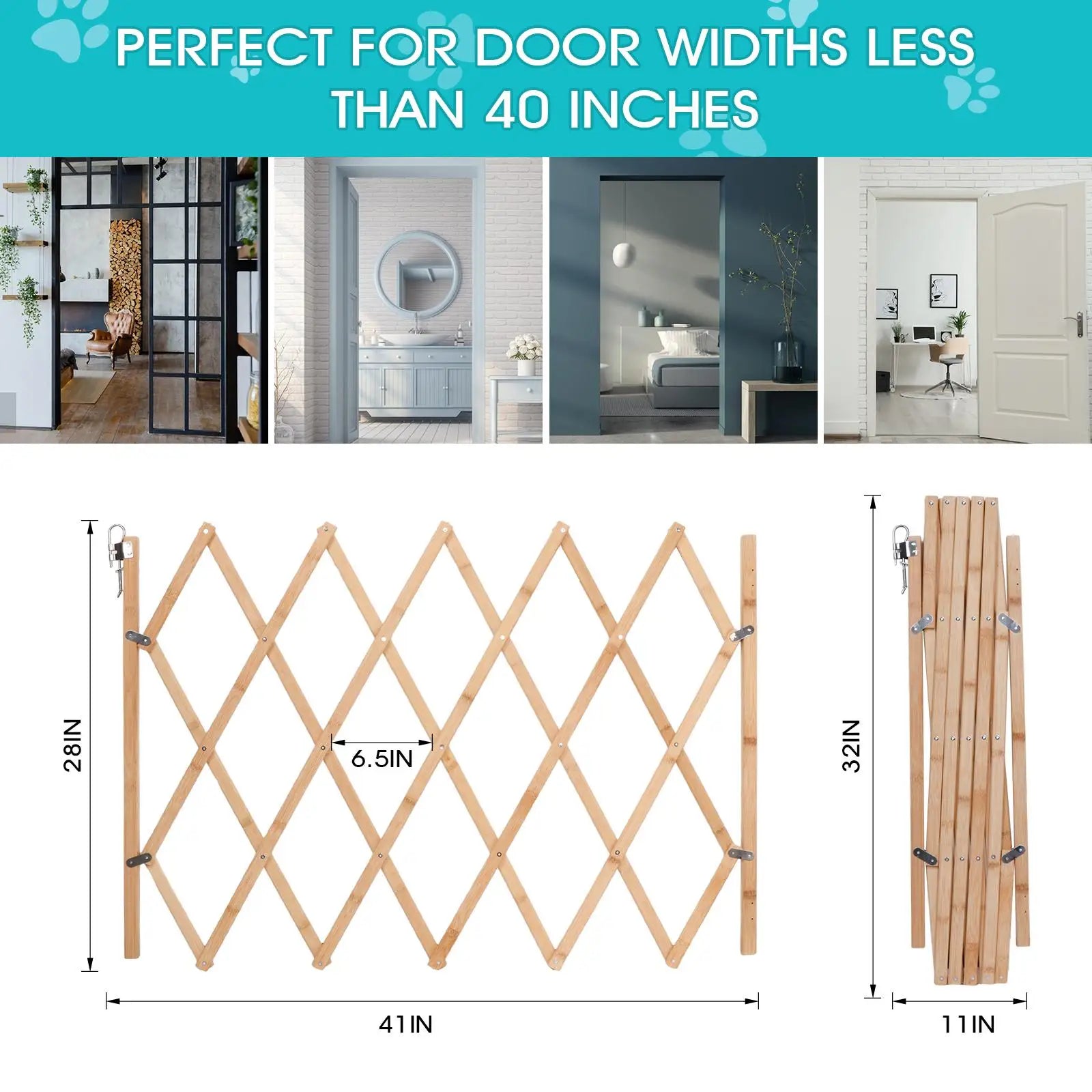 Expandable Accordion Dog Gate 